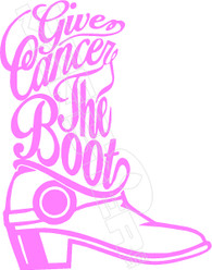 Give Cancer the Boot Decal Sticker