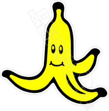 Banana Split Funny Decal Sticker