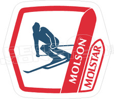 Molson Beer Molstar Ski Decal Sticker