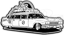 Ghostbusters Movie Ectomobile Car Decal Sticker