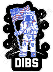Space DIBS Moon Decal Sticker