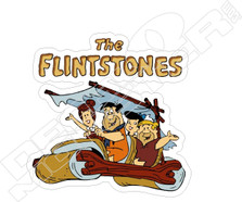 Flintstones Fred Barney Wilma Betty Cartoon Decal Sticker