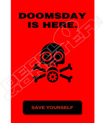 Doomsday Skull Sign Save Yourself Decal Sticker