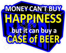 Happiness Case of Beer Decal Sticker
