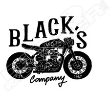 Blacks Moto Company Motorcycle Decal Sticker