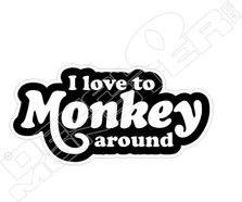 Honda Love to Monkey Around Motorcycle Decal Sticker