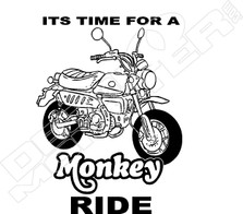 Honda Time For Monkey Ride Motorcycle Decal Sticker