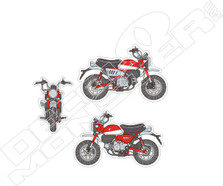 Honda Monkey All Angles  Motorcycle Decal Sticker
