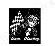 Honda Team Monkey Silhouette Motorcycle Decal Sticker