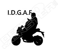 Honda Grom IDGAF Trucker Dude Motorcycle Decal Sticker