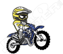 Honda Dirt Bike Cartoon Motorcycle Decal Sticker
