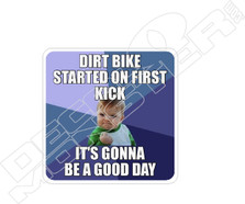 Started First Kick Motorcycle Decal Sticker