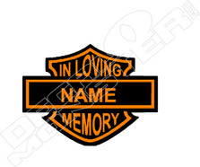 In Loving Memory Motorcycle Decal Sticker
