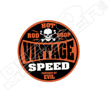 Vintage Hot Rod Shop Decal Sticker