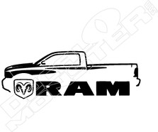 Ram Silhouette Dodge Truck Decal Sticker