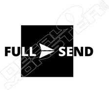 Full Send Airplane Funny Decal Sticker