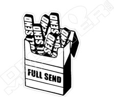 Pack of Full Sends Funny Decal Sticker