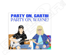  Waynes World Party On Wayne Garth Funny Decal Sticker