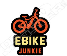 E-Bike Junkie Bicycle Decal Sticker