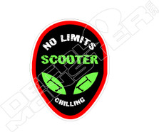 Scooter Alien Chilling Decal Sticker