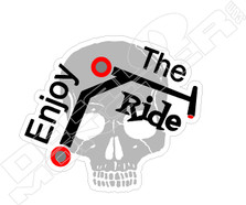E-Scooter Enjoy the Ride Skull Decal Sticker