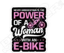 Power of a Woman With E-bike Decal Sticker