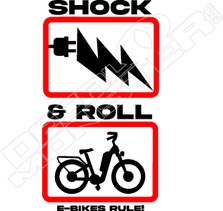 E-bike Shock and Roll Decal Sticker