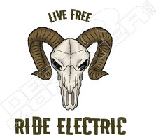 Live Free Ride Electric Bike Decal Sticker