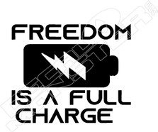 Freedom is a Full Charge Bikes Decal Sticker