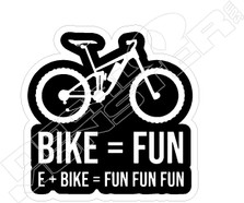 Bike Equal Fun Bikes Decal Sticker