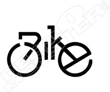 Bike Art Wording Decal Sticker