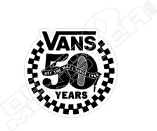 Vans Shoes 50 Yrs Art Decal Sticker