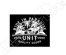 Ride In Paradise Hawaiian Decal Sticker