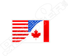 Can USA Flag Plate Decal Sticker