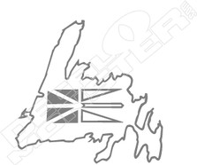 Newfoundland Flag 8 Decal Sticker