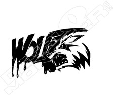 Wolf Lettering Decal Sticker