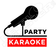 Party Karaoke Mic Decal Sticker