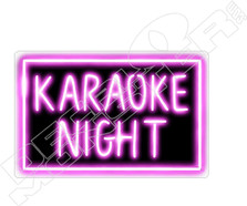 Karaoke Night Neon Decal Sticker