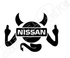 Nissan Devil Finger Fuck Off Decal Sticker