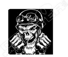 Skeleton Soldier Crazy Decal Sticker