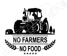 No Farmers No Food Decal Sticker