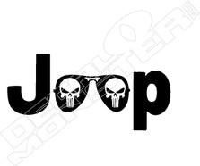 Jeep Punisher Sunglasses Decal Sticker