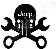 Jeep Punisher Skull Wrenches Cross Decal Sticker