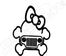 Jeep Punisher Hello Kitty Decal Sticker