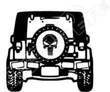 Jeep Punisher Tire Cover Decal Sticker