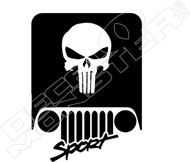 Jeep Punisher Sport Decal Sticker - DecalMonster.com