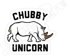 Chubby Unicorn Rhino Funny Decal Sticker
