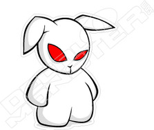 Evil Bunny Funny Decal Sticker