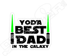 Yoda Best Dad Star Wars Decal Sticker