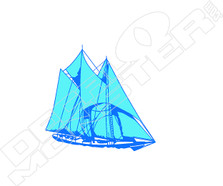 Blue Nose Sail Boat Decal Sticker